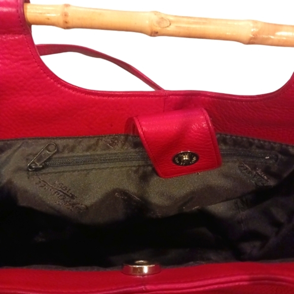 Vintage Fossil Red Leather Clutch Shoulder Bag - Picture 7 of 10